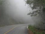 High clouds dropping over the road to Oaxaca