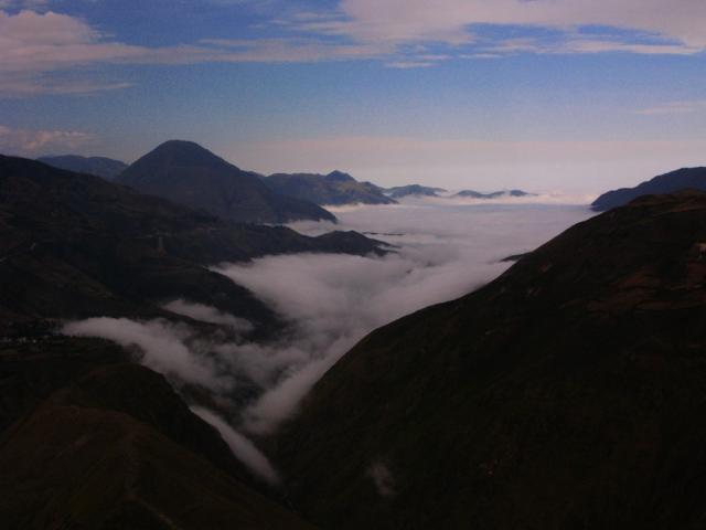 Ecuador clouds creeping in