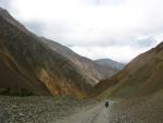 Brent riding toward Caraz